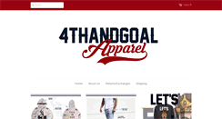 Desktop Screenshot of 4thandgoalapparel.com